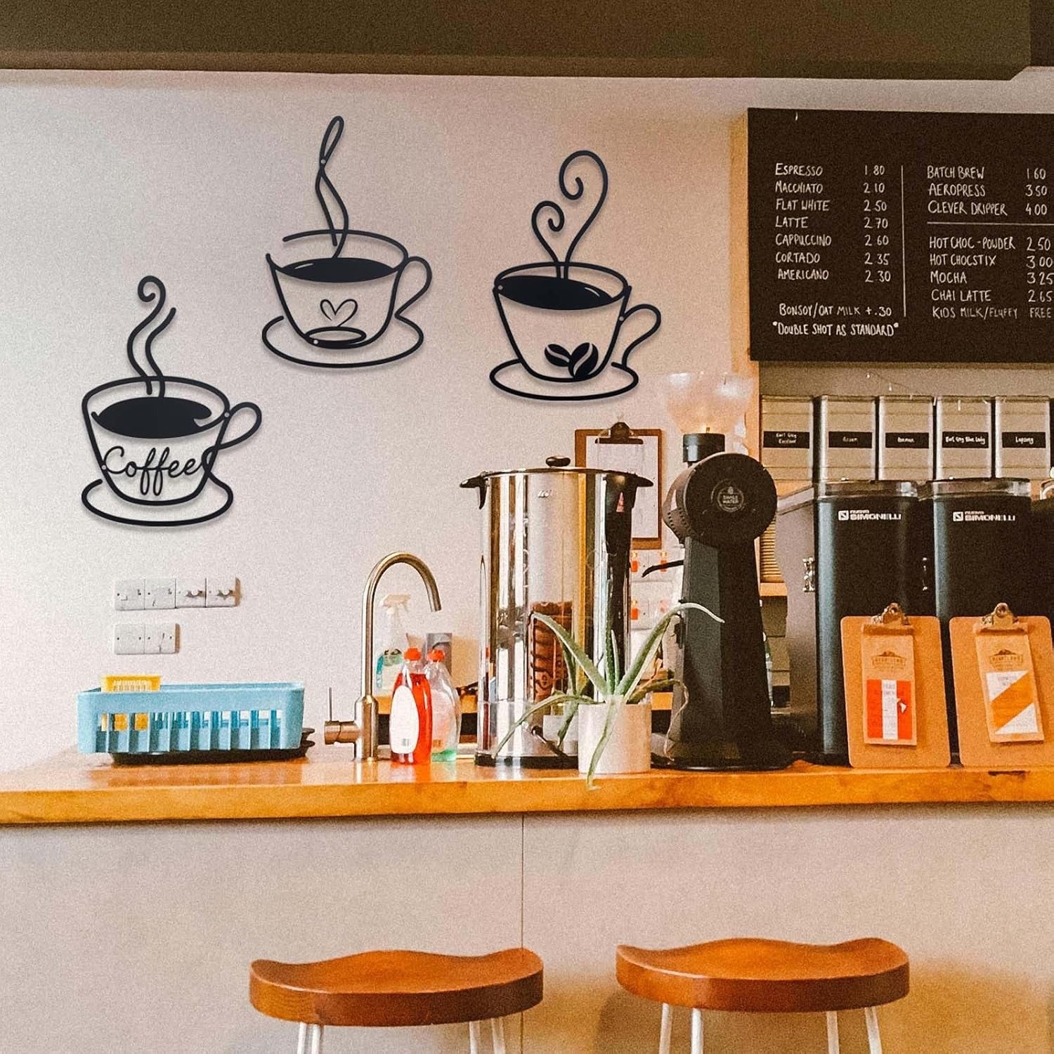 Vintage Metal Tin Coffee Sign