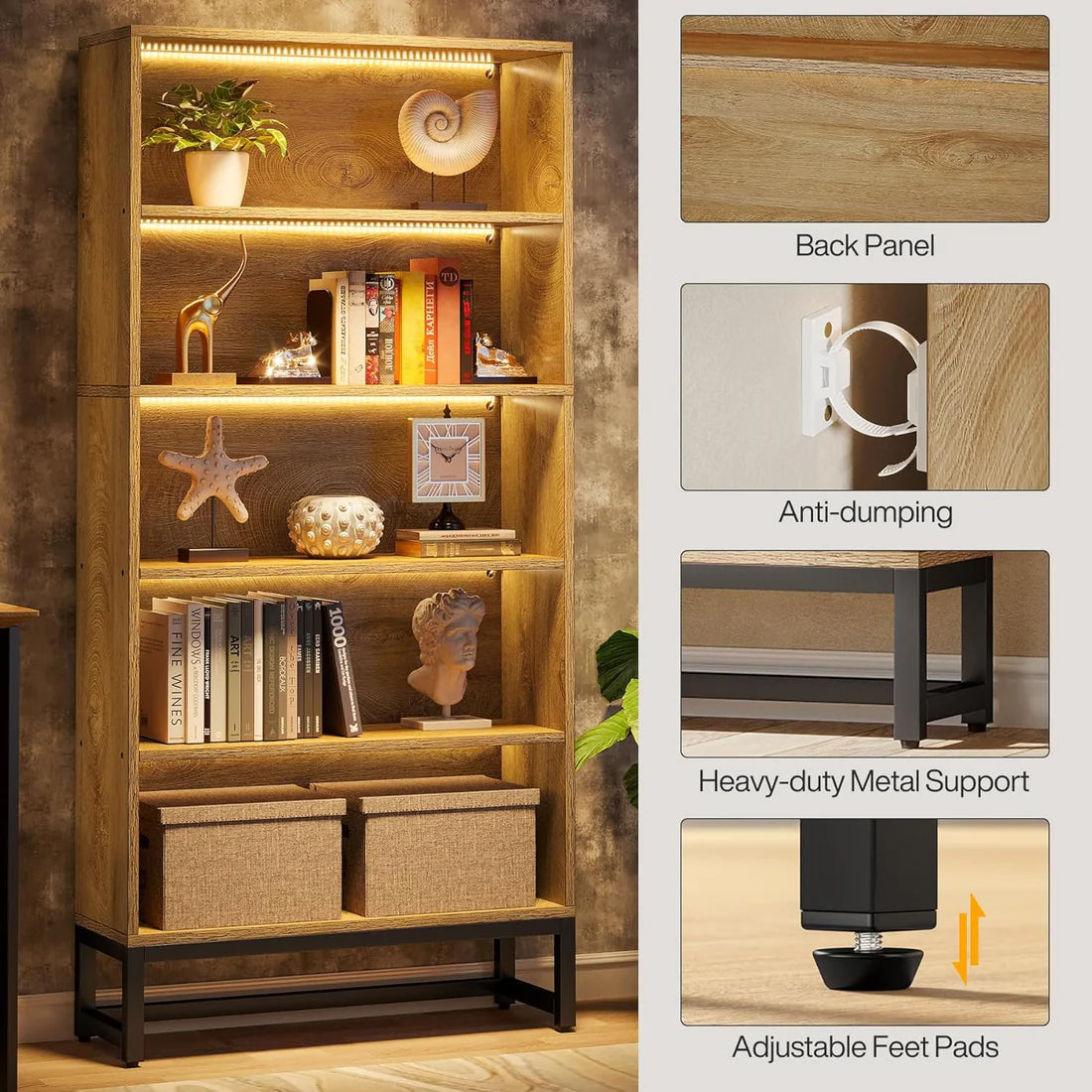 Spacious Display Organizer, Bookshelf