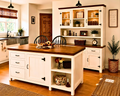 Rustic Farmhouse Kitchen Island – Handmade Storage Island with Smooth Panel or Charming Beadboard Detail