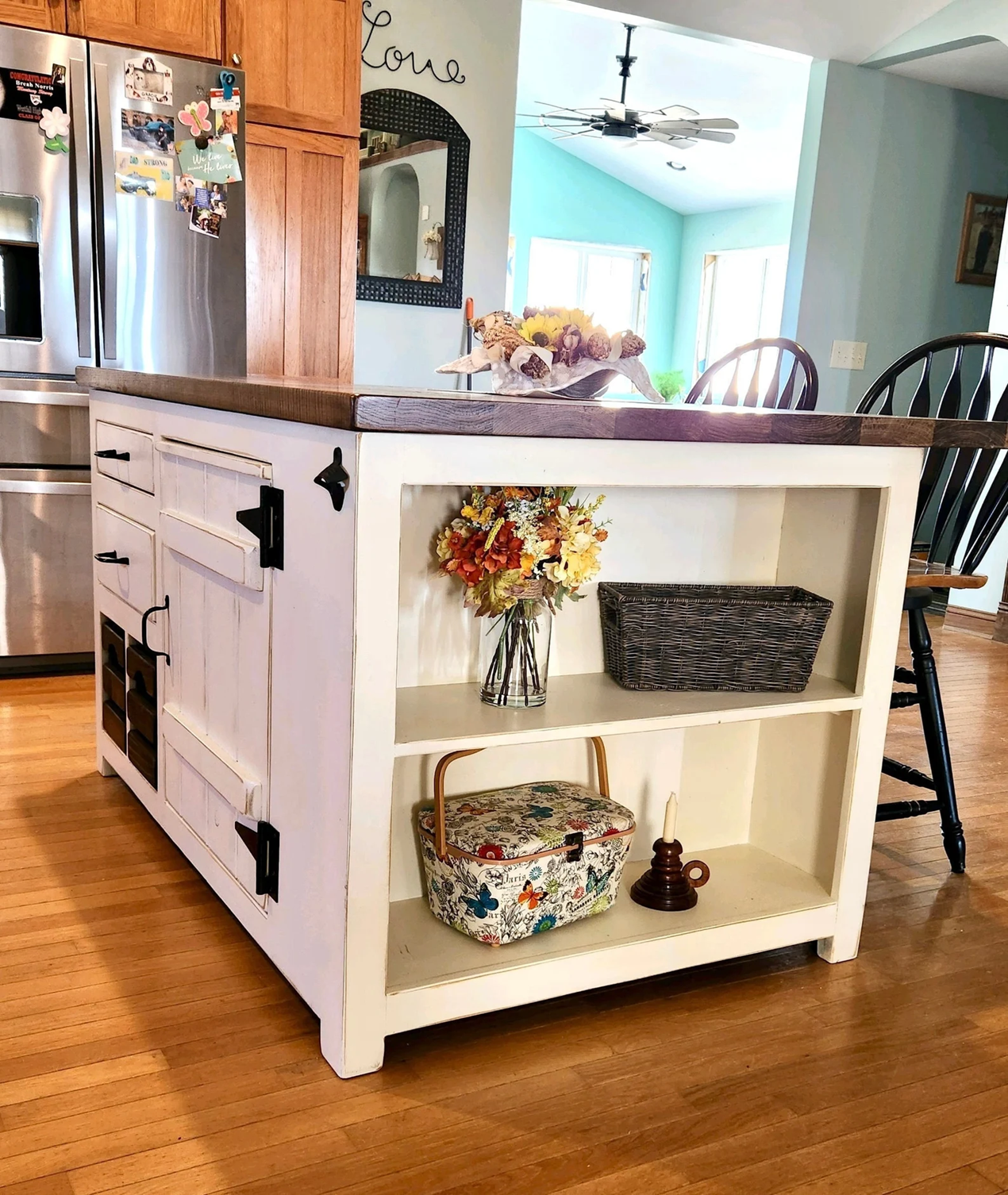 Custom Kitchen Island with Storage