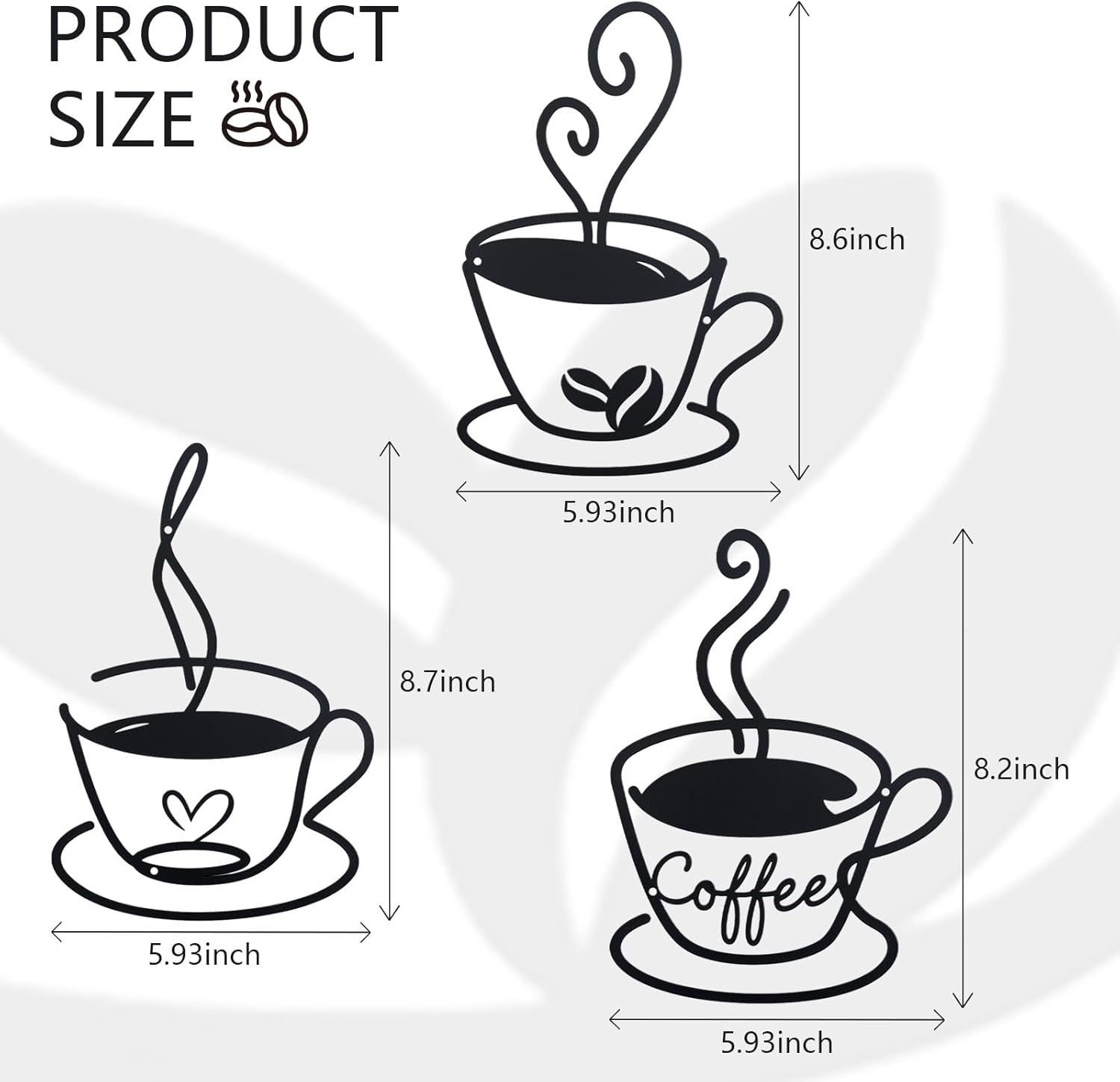 Vintage Metal Tin Coffee Sign