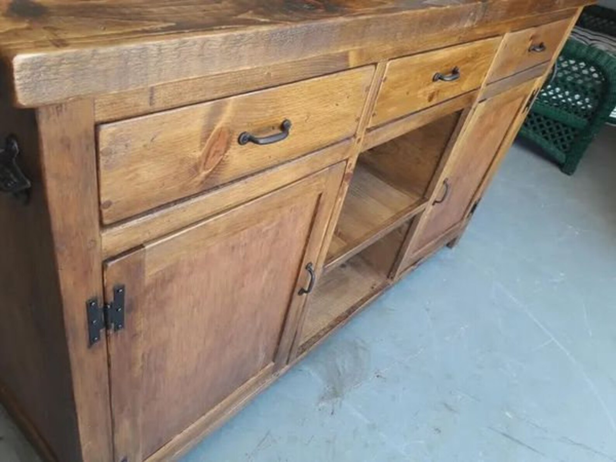 Solid Wood Custom Kitchen Island — Stained or Painted Finishes