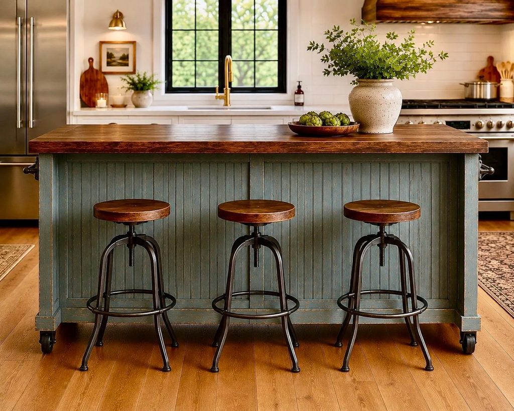 Handmade Custom Kitchen Island with Storage