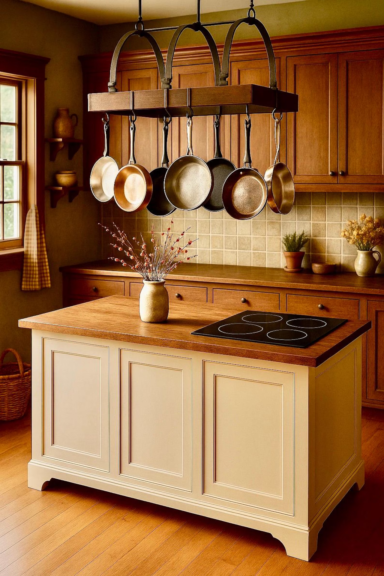 Made to Order Custom Kitchen Island with Appliance Cutouts