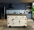 Kitchen Island Designs – Farmhouse Industrial with Roll Out Trash Container