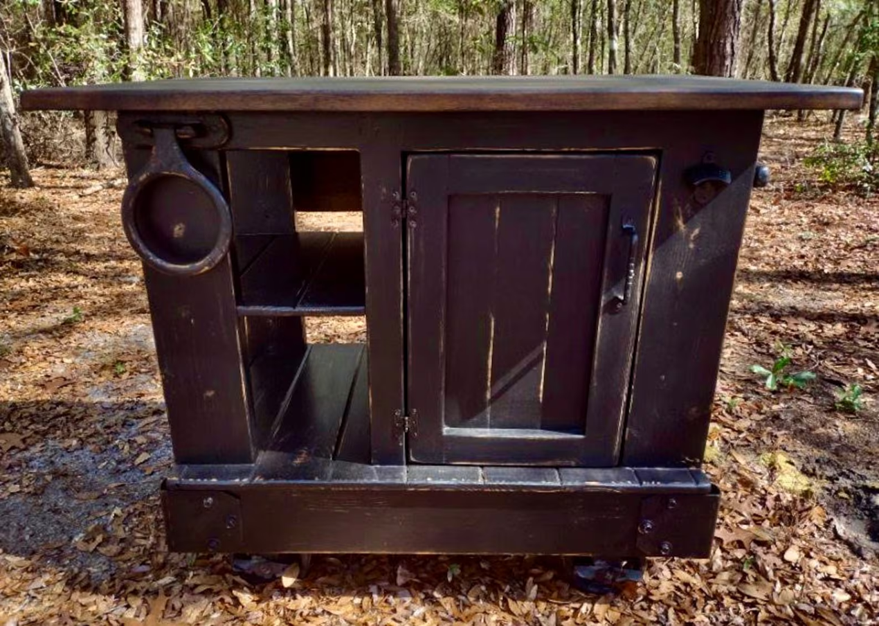 Industrial Style Warehouse Cart Island for smaller Kitchens